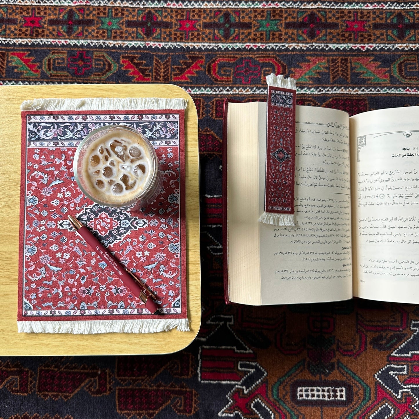red haramain desk set