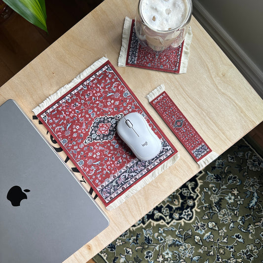 red haramain desk set