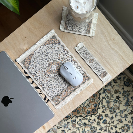 cream desk set