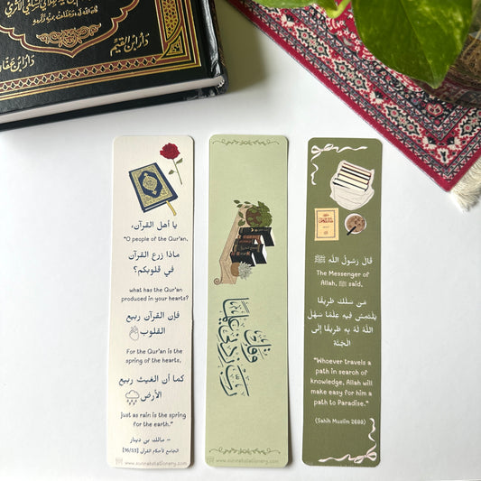 set of 3 reminder bookmarks